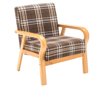 Canapé et chaise de salon en bois massif incurvé avec pieds en métal pour aménagement de balcon, salle à manger et hôtel, également pour chambre à coucher