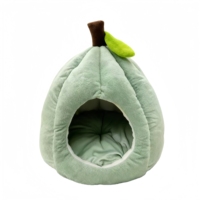 Meubles pour animaux de compagnie de luxe, grands et écologiques, lits de couchage modernes en forme de grotte ovale, maison à motifs solides, vente en gros pour chats et chiens de famille