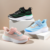 OLICOM Taille 28-35 Chaussures de sport décontractées pour enfants Grisl Chaussures de course légères à semelle souple pour garçons Design respirant en maille pour l'été
