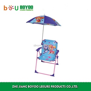 BOYOO Girl's Pink Metal Folding Chair with Parasol-Durable &amp; Comfortable <strong>Outdoor</strong> <strong>Kids</strong> <strong>Furniture</strong> Portable Design - Product Image 4