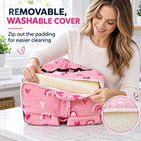 Siège portable en mousse pour chaise haute, coussin rembourré pour chariot de courses pour bébé avec harnais de sécurité et poches latérales