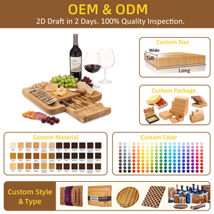 Ensemble de planches à <span class=keywords><strong>fromage</strong></span> en bambou personnalisées avec planche à découper carrée et couteau à <span class=keywords><strong>fromage</strong></span>, outils à <span class=keywords><strong>fromage</strong></span> pour la cuisine et la <span class=keywords><strong>charcuterie</strong></span> - Product Image 4