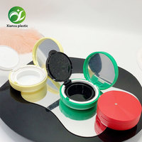 Nouvelle petite boîte d'emballage cosmétique portable en plastique ABS pour correcteur, crème BB et fond de teint liquide coussin d'air, forme ronde