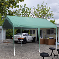 Abri d'auvent de carport extérieur à structure robuste et durable de 3*4M à 6 pieds pour le stockage des voitures et des bateaux de camping-car.