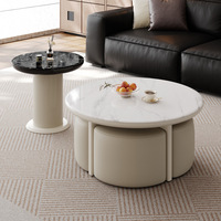 Table basse ovale moderne et simple de luxe italienne pour petits appartements ou combinaisons de meubles légers pour la maison