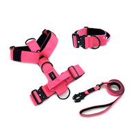 Harnais tactique réglable pour chien, pour la randonnée en extérieur, robuste, anti-traction, avec collier et laisse, pour chiens de taille moyenne à grande