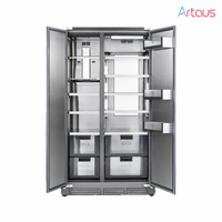 Réfrigérateur encastrable à porte française en acier inoxydable 455L, sans givre, électrique, à refroidissement par air, compresseur silencieux, écoénergétique, US