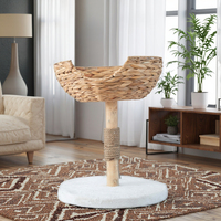 Arbre à chat en bois personnalisé à succès, lit pour chat, arbre à grimper en bois naturel pour chat d'intérieur