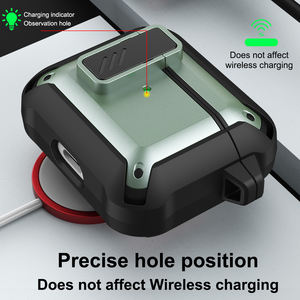 Nouvel arrivage de l'interrupteur de verrouillage Double boucle Design dur PC étui antichoc pour Apple pour <span class=keywords><strong>AirPods</strong></span> 1 2 Pro 3 accessoires casque - Product Image 2