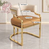Chaise de salon de manucure moderne de luxe en métal, tabouret de technicien d'onglerie de haute qualité, pour réception, maquillage, salon de beauté, hôtel, bureau