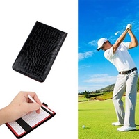 Custodia con supporto per segnapunti per prestazioni da golf personalizzata custodia per portafoglio in pelle di cattleide da golf