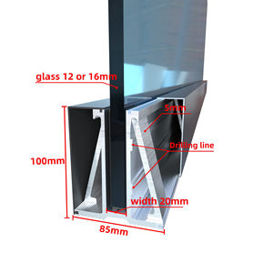 עיצוב מודרני מעקות זכוכית מסגרות למדרגות סה מעקות עם פלדה וברזל לבית ולדק - Product Image 2