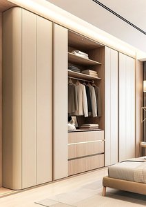 Dressing sur mesure en bois massif, <span class=keywords><strong>armoire</strong></span> de rangement multi-zones pour grande chambre parentale et espace vestiaire de villa - Product Image 2