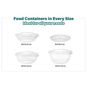 Ensaladera de plástico desechable de grado alimenticio con materiales reciclados Diseño de concha para llevar de 16 oz - Product Image 1
