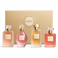 Ensemble de 4 mini-parfums, parfums multi-fragrances longue durée, coffret cadeau de luxe pour les voyages