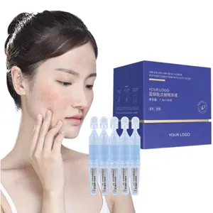 OEM Wholesale Skin Barrier Repair Anti Redness Face Tightening Serum Anti Aging Sensitive Skin Care Blue Copper Peptide Serum