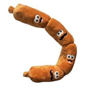 Juguete de peluche para perros con forma de salchicha, 4 secciones, con sonido al pulsar, entretenimiento para mascotas en interiores, para perros pequeños y medianos - Product Image 5