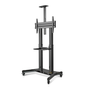 Carrito Móvil para TV de Acero Inoxidable ZENO con Ruedas, Ideal para Habitaciones de Hotel, Soporte de Piso VESA 700x400, Carrito AV <span class=keywords><strong>191</strong></span> - Product Image 2