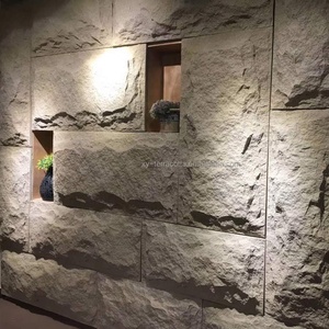 Bricolage extérieur intérieur grès beige crème pierre panneau mural revêtement carreaux de façade - Product Image 3