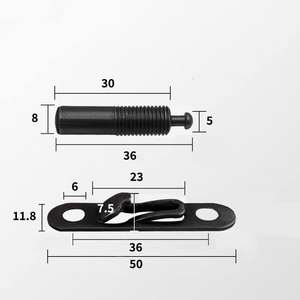 Plaque de fixation GQK en fer chromé pour armoire et penderie – Accessoires de quincaillerie de combinaison de meubles, moderne et simple - Product Image 2