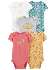 Nuovo prodotto all'ingrosso estate 95% cotone morbido elasticizzato tuta neonato 5 pezzi pagliaccetto bambina baju baby - Product Image 5