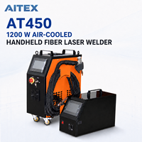 Machine de soudage au laser à fibre portative de 1200 W, soudeuse au laser refroidie par air avec alimentation en fil double en option pour la fabrication des métaux AT450