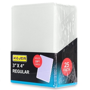 Fundas para tarjetas Cargas superiores para tarjetas, protectores de tarjetas de béisbol 3X4, tarjetero de plástico duro comercial para tarjetas de fútbol Deportivo - Product Image 1