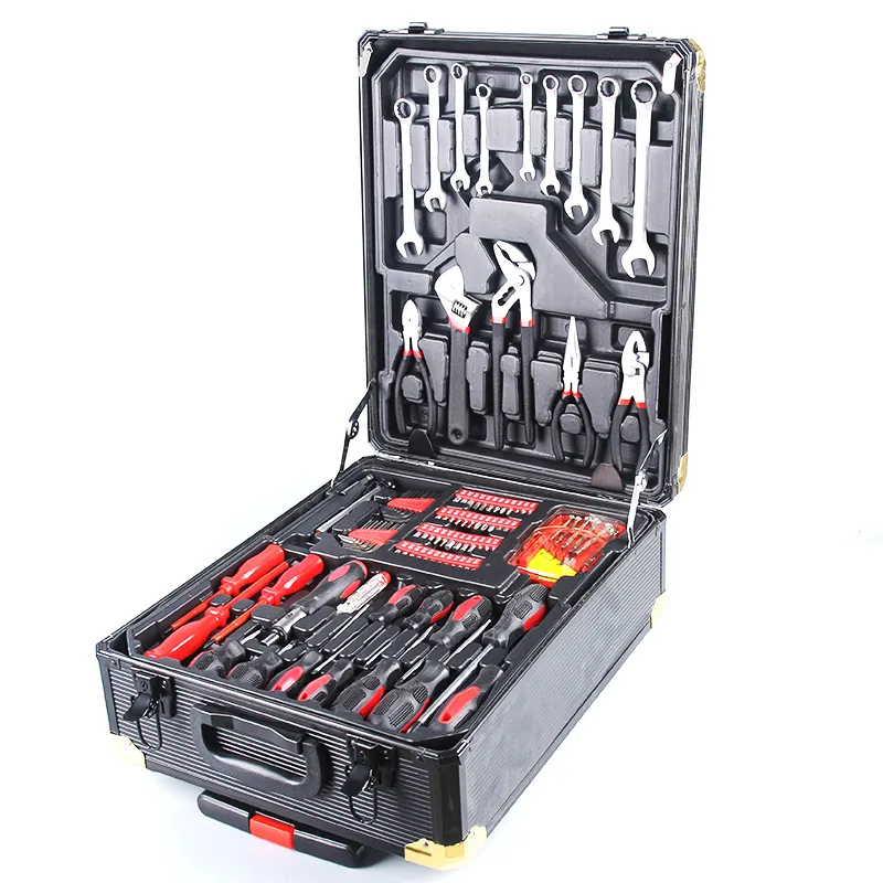 186 stks kraftman tool set met mechanische handgereedschap in alu case