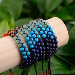 Браслеты из 7 чакр, религиозный, аметист, тигровый глаз, Хрустальный браслет для мужчин, медитация, расслабление, тревожность, браслет для женщин - Product Image 6