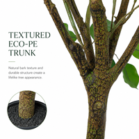Ficus artificiel hyper-réaliste 150 cm, résistant aux UV, ignifuge, emballage KD, designs personnalisés, directement de l'usine, OEM ODM