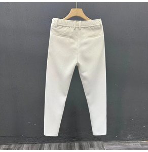 <span class=keywords><strong>Pantalon</strong></span> de costume décontracté pour hommes, coupe droite et ajustée, avec fermeture éclair, style tendance, version printemps-automne, le plus vendu, pour hommes d'affaires - Product Image 4
