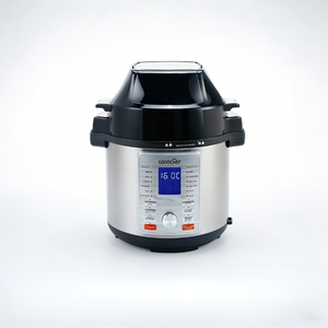 Cuisinière électrique à double couvercle en acier inoxydable, autocuiseur, friteuse à air, <span class=keywords><strong>mijoteuse</strong></span>, capacité de <span class=keywords><strong>6</strong></span> <span class=keywords><strong>litres</strong></span>, programmable, usage domestique, allemande - Product Image 1