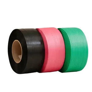 Custom polypropylene strapping band printed logo carton packing strap plastic strap rolls for machine packing