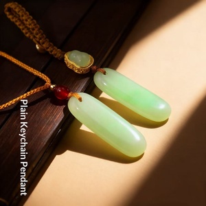 Colgante de imitación '<span class=keywords><strong>Paz</strong></span> <span class=keywords><strong>y</strong></span> Serenidad' para llavero de coche, verde claro, sencillo, de alta gama, accesorio unisex para collar - Product Image 5