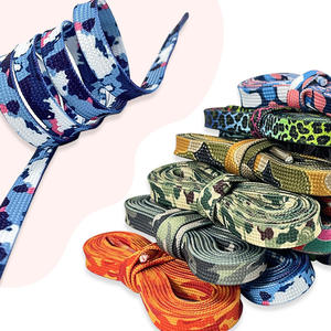 WEGOODZF Lacets imprimés <span class=keywords><strong>l</strong></span>éopard camouflage colorés personnalisés Lacets plats en polyester pour baskets et chaussures décontractées - Product Image 3