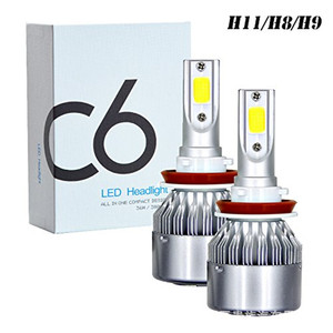 Phares LED automobiles transfrontaliers C6, phares avant H4, phares 9005, 9006, H11, H7 - Product Image 3