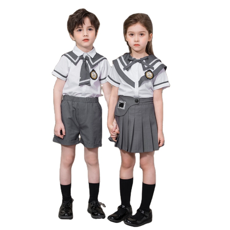 Factory Direct Sale Original children primary school uniforms pupil British College style costume apparel design services