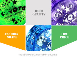 小さな販促玩具子供プラスチックヨーヨーボールダブルクラッチ稲妻ヨーヨー売れ筋 - Product Image 3
