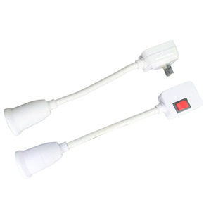 <span class=keywords><strong>Enchufe</strong></span> de cable de la UE al por mayor con manguera de alambre de acero inoxidable <span class=keywords><strong>E27</strong></span> portalámparas con tapa de rosca precio de fábrica portalámparas Blub - Product Image 1