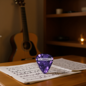 Plectres de guitare en celluloïd S-Core, calibre moyen, violet, 12 pièces, pour guitaristes acoustiques, électriques et bassistes - Product Image 2