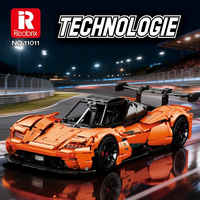 Reobrix 11011 2026 Nuevo MOC, Modelo de Auto Deportivo Naranja a Escala 1:8, Bloques de Construcción, Adorno de Escritorio, Juguete Coleccionable, Regalo