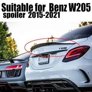 สปอยเลอร์หลังคาร์บอนไฟเบอร์สำหรับรถเบนซ์ C-Class Sedan W205 ปี 2015-2021 รุ่น C63s AMG PSM สไตล์สีดำเงา - Product Image 1