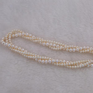 สร้อยคอมุกน้ำจืดจูจี้ 4-7 มม. แบบเกลียว หลายชั้น คล้องไหปลาร้า ผลิตภัณฑ์จากผู้ผลิตขายส่ง - Product Image 3