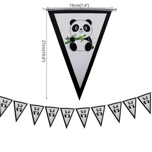 Ensemble de vaisselle jetable sur le thème du panda mignon, décorations d'anniversaire en papier, y compris la décoration de fond, marque <span class=keywords><strong>Wanbo</strong></span> - Product Image 5