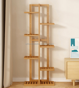 Support vertical magique SYT en bambou pour plantes, étagère <span class=keywords><strong>de</strong></span> présentation multi-niveaux pour l'angle du canapé ou du salon - Product Image 3