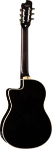 EKO GUITARS - NXT NYLON N100CE NEGRO TRANSLÚCIDO, Guitarra Clásica Electrificada de Alta Calidad con Cutaway y Cuerpo Delgado, Tapa de Abeto - Product Image 3