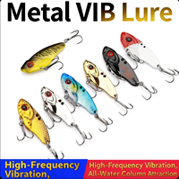 Leurre VIB vibrant coulant, type petit serpent, dos fin, en métal, longue portée, pour poisson mandarin, culter et bar.