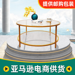 Factory wholesale retro transparent coffee <b>tables</b>, creative round coffee <b>tables</b>, rental room <b>side</b> <b>tables</b>, stylish dining <b>tables</b> - Product Image 2