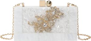 Embrague de resina Natural de la más alta calidad, bolso de mano para joyería, bolso de mano Vintage para fiesta de boda, embragues de HF CRAFT - Product Image 5