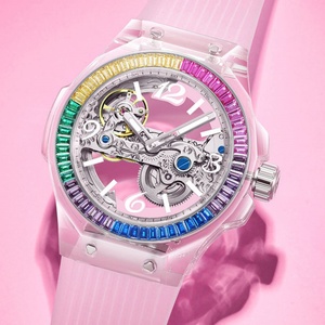 Men's Mechanical Watch Stainless Steel Hollow Design Waterproof Luminous Watch Silicone Strap Pointer Dial <b>Display</b> Wristwatch - Product Image 6